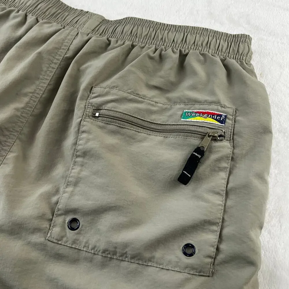 Weekender Khaki Swim Shorts Trucks men's size Medium Mesh Lined